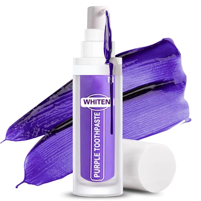 V34 Teeth Whitening toothpaste Mousse Effectively Remove Yellow Plaque Smoke Stain Dental Repair Bright Cleaning Oral Care 30ml