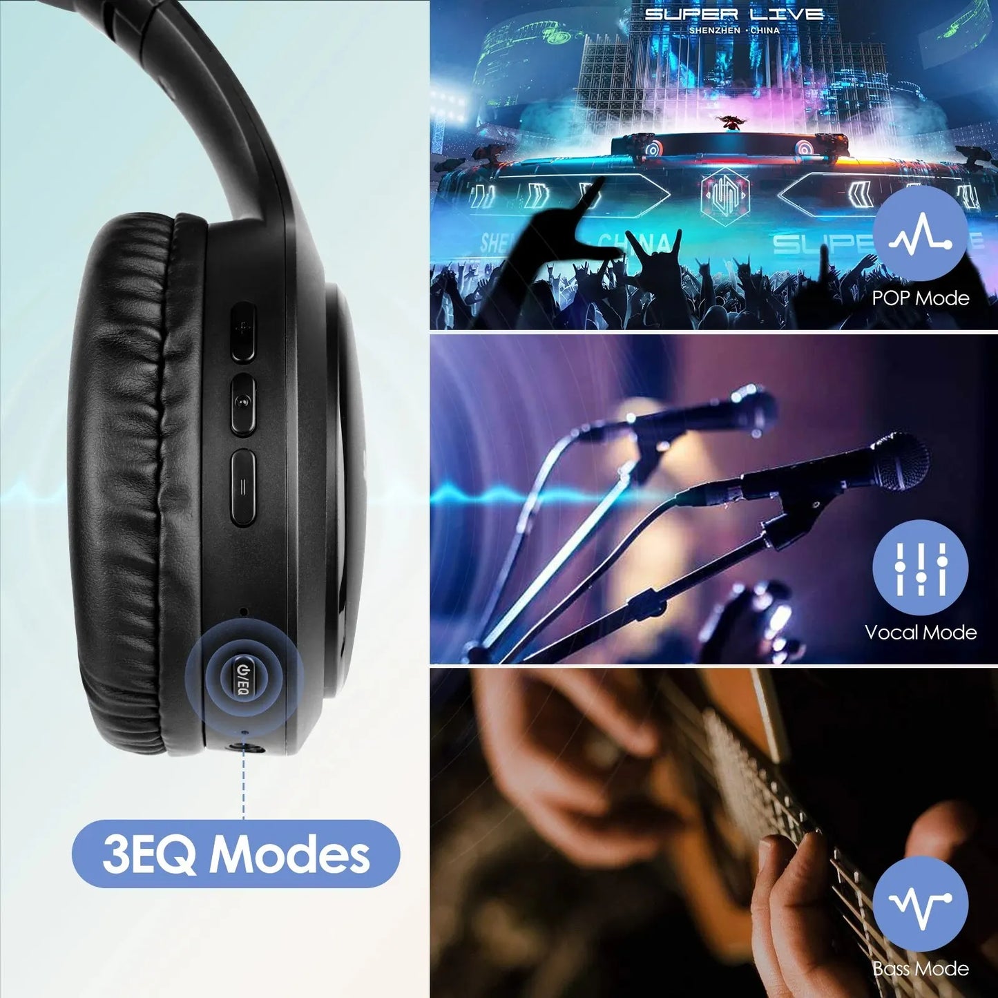 Siindoo JH919 Wireless Bluetooth Headphones Foldable