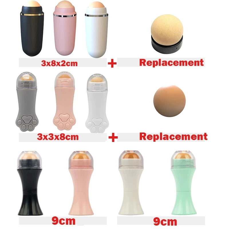 1pcs Face Oil Absorbing Roller Skin Care Tool Volcanic