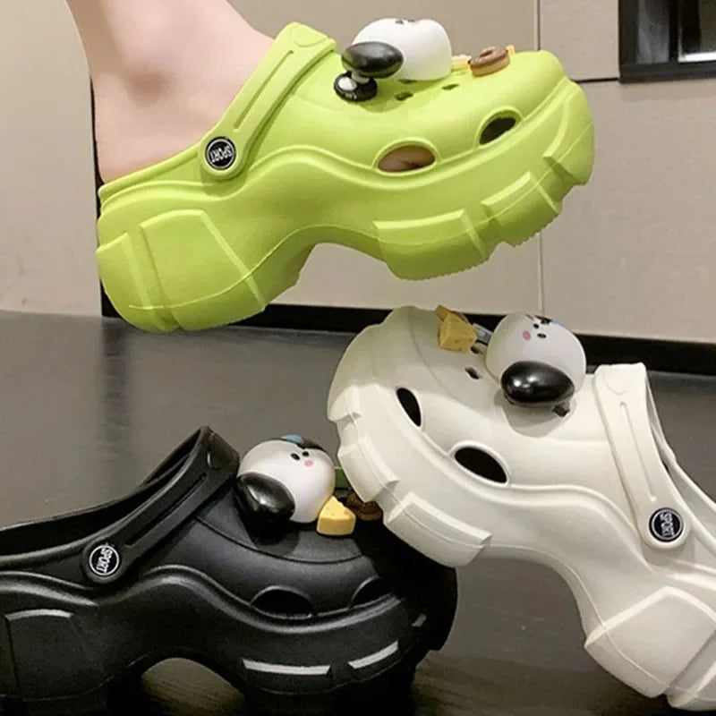 2024 New Thick Soles Sandals Hole Shoes Women