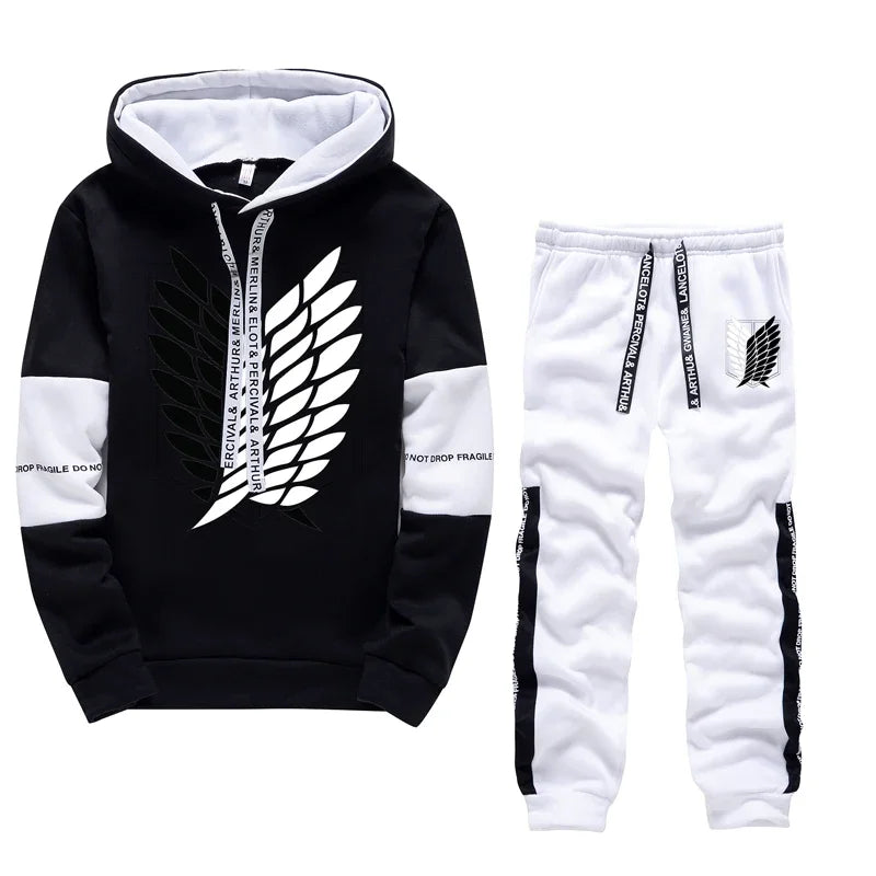 Men Tracksuit Two Piece Set 2024 uit Man Hoodies Set Tracksuit Men Luxury