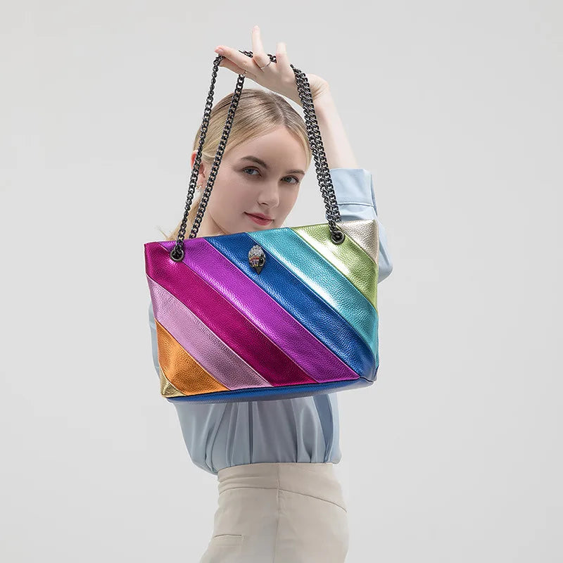Tote Bag Women Kurt Geiger Eagle Head Rainbow Large-Capacity Women's Shoulder Bag Luxury Designer Messenger Bag Handbag New