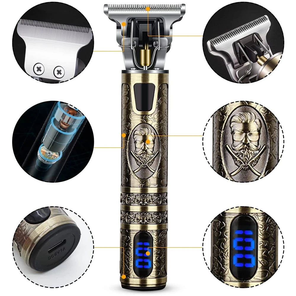 T9 LCD Electric Hairder Hair Precision Trimmer for Men