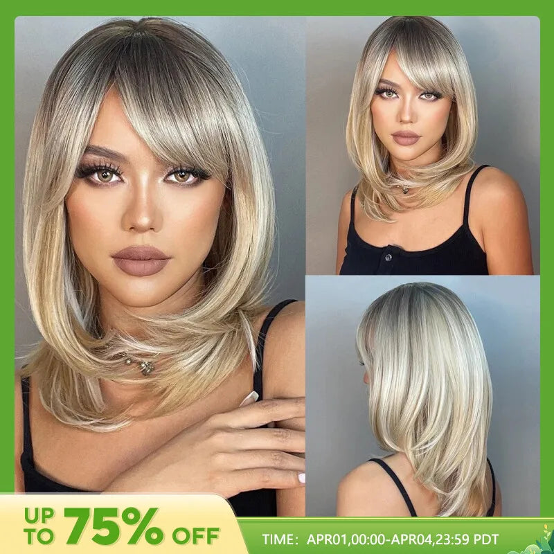Short Straig e Heat Resistant Wig