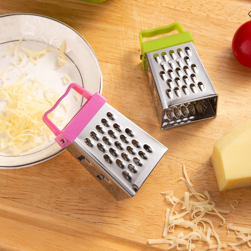 Stainless Steel Mini Four-Sided Cucumber Grater Fruit Planer Cheese Slicers Carrot Vegetables Cutter Home Smart Kitchen Gadgets