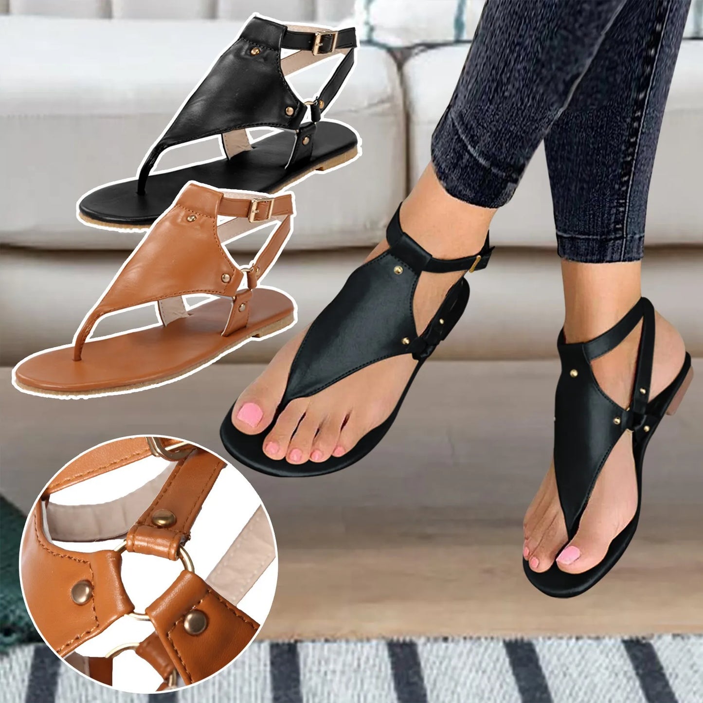 Women Flats Slippers 2024allow Flip Flops Female