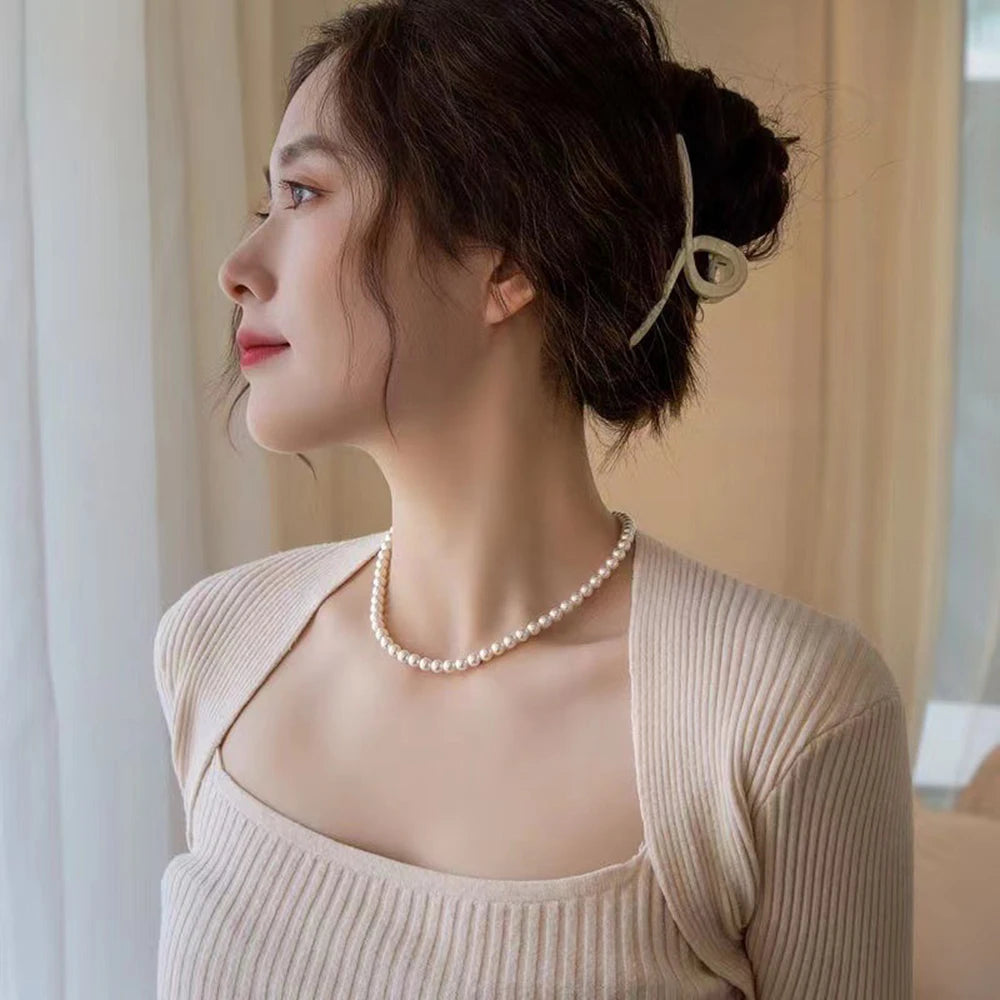 SUMENG New Vintage Elegant Jewelry Simple White Pearn Wedding 2024