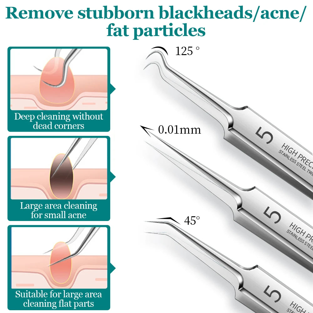 5/8PCS Acne Blackhead Removal Needles Cleansing Tool Beauty