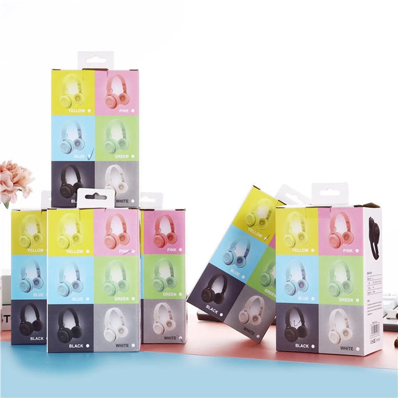 Macaron Headphones Kids with Mic Gamer Girl Gift
