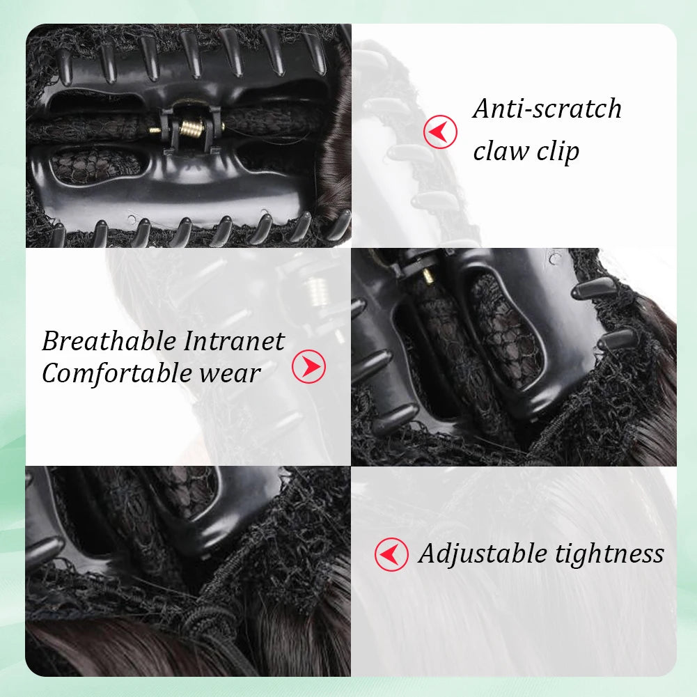 Ponytail Extension Claw Curly Wavy Clip