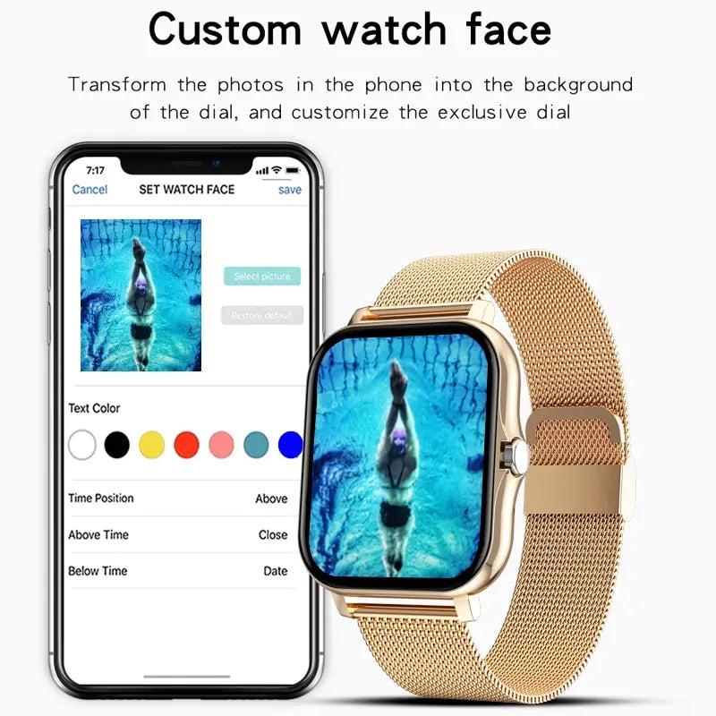 For Xiaomi tch Women Bluetooth Call SmartWatch Men New