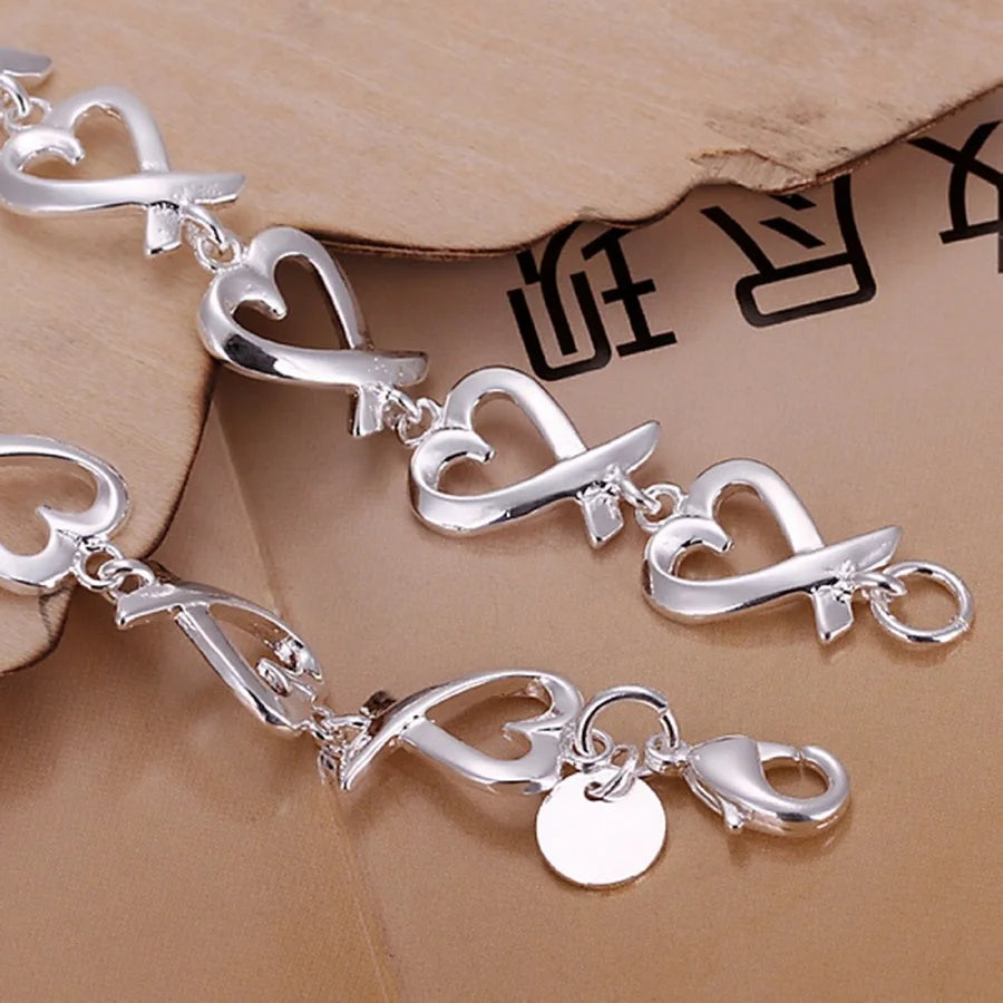 925 Sterling Silver Bracelets for Women Wedding