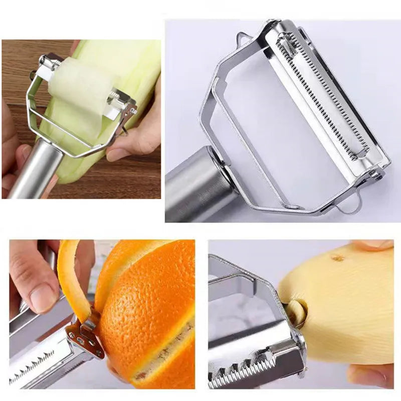 Kitchen Vegetable Peeler Stainless Steel Melon -Function Fruit And Vegetable Peeler