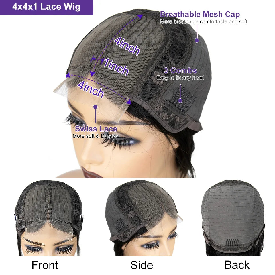 13x5x2 Straight BOB Wigs for Women Pre Plucked