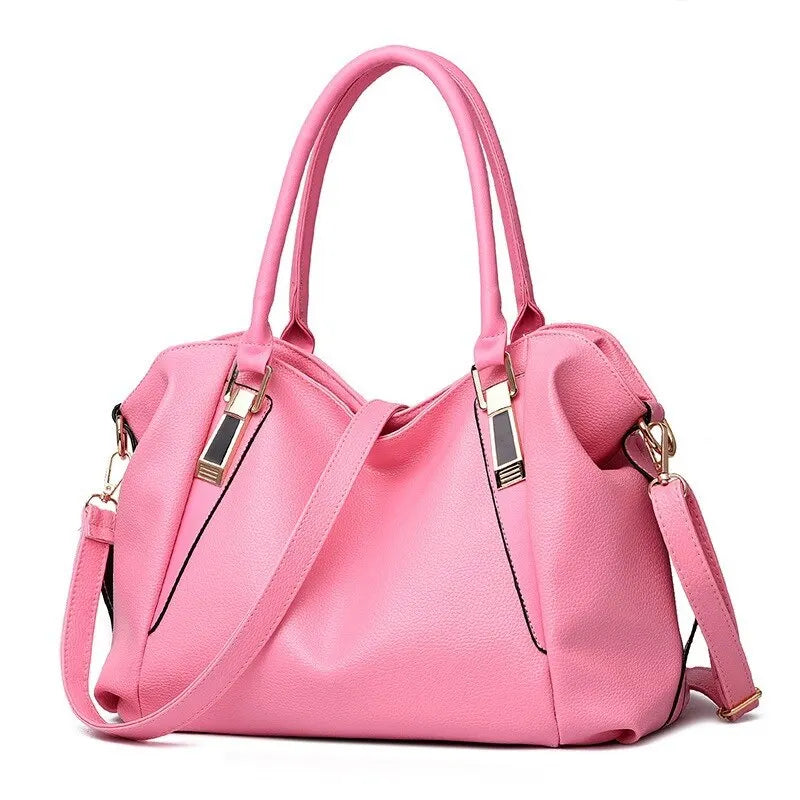 Casual Fashion Women Shoulder Bag Solid Color Soft