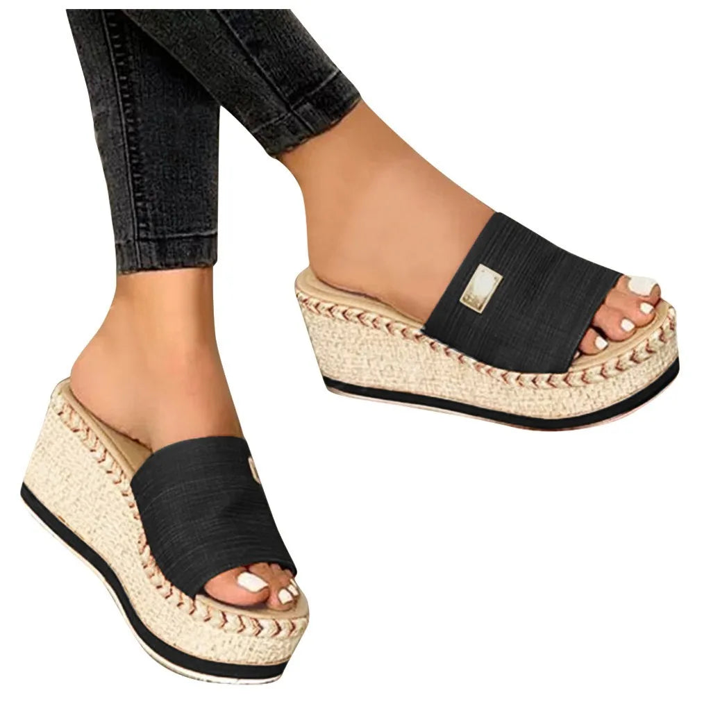2024 Summer Wedges Slippers Platform High Heels Sandals