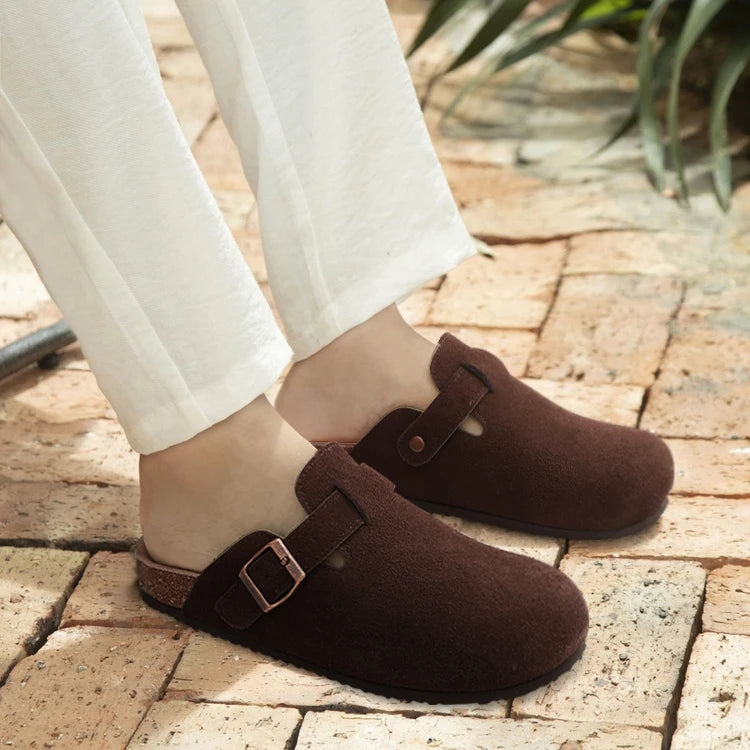 Comwarm Cork Footbed Clogs For Women Men
