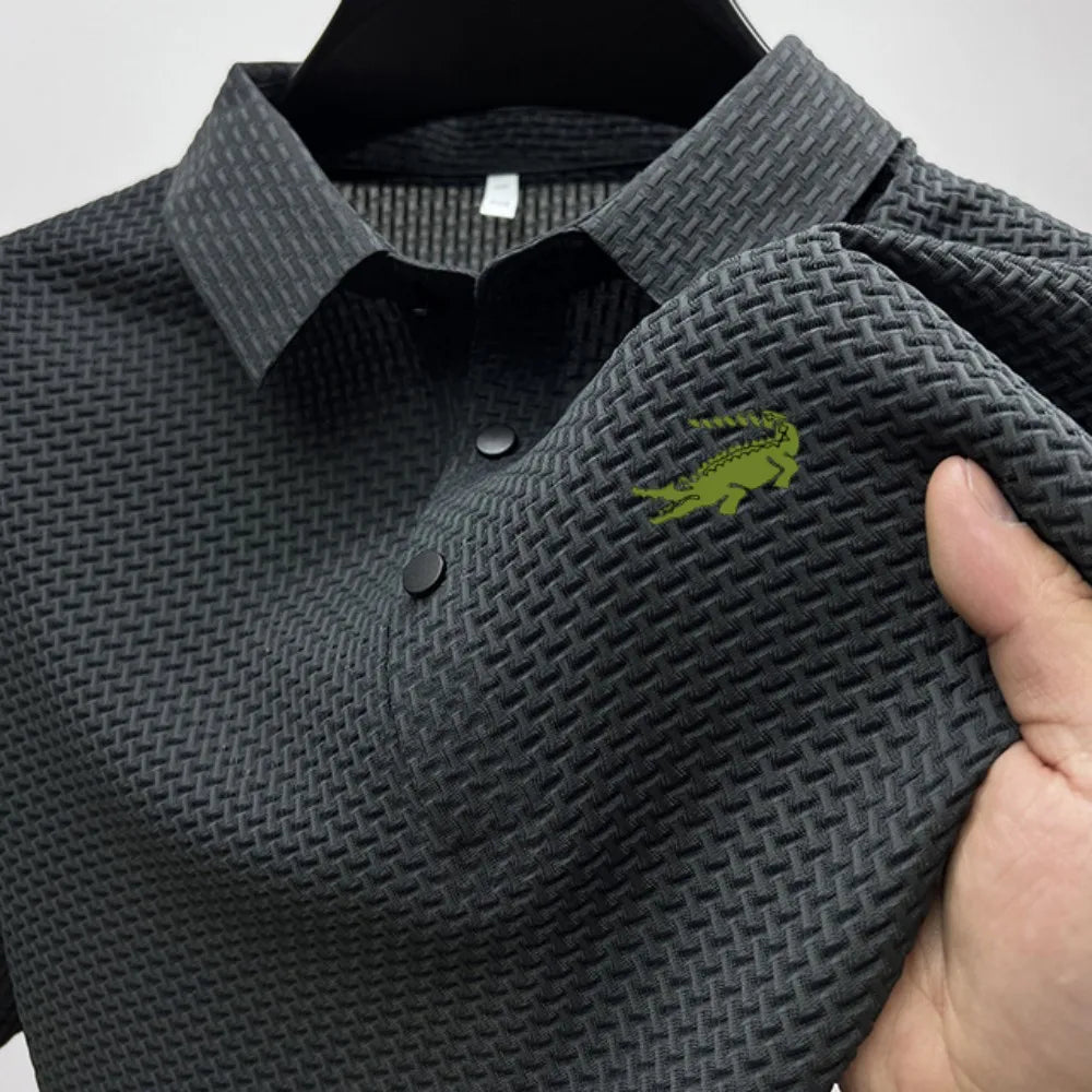 Men's Embroidery Brand High Quality Knitted Ice Cool