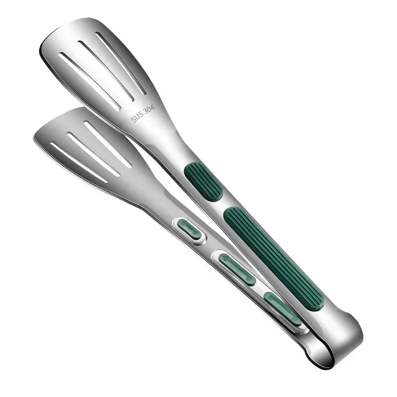Non-slip Stainless Steel Kitchen Clip Kitchen Food Tongs BBQ Meat Bun Tongs BBQ Buffet Clips Cooking Accessories 7/9/12 Inches