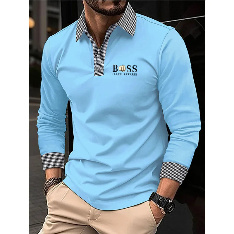 New men's autumn and winter leisure printed l