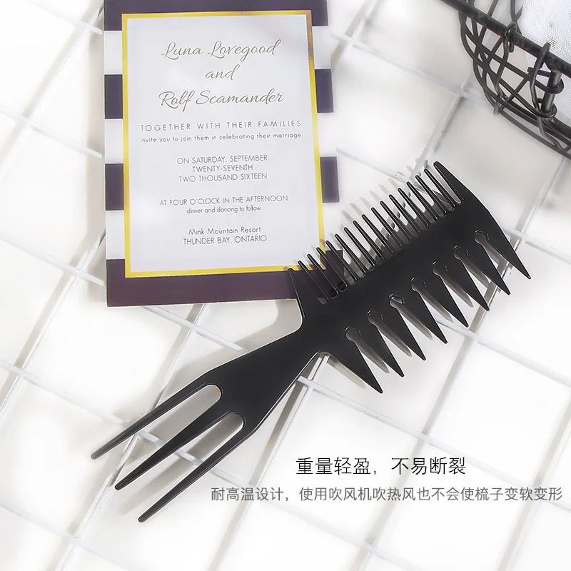 Professional Double Side Tooth Combs Fish Bone Shape Hair