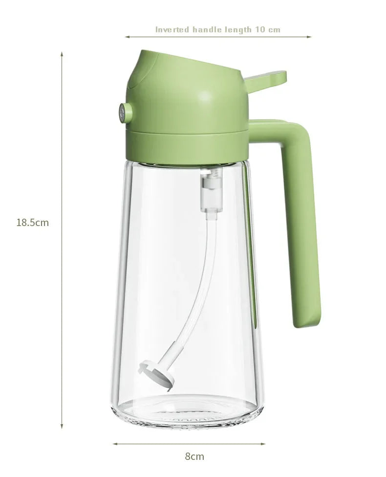 Glass Oil Spray Bottle Multifunctional Kitchen Dual-use Oil Bottle