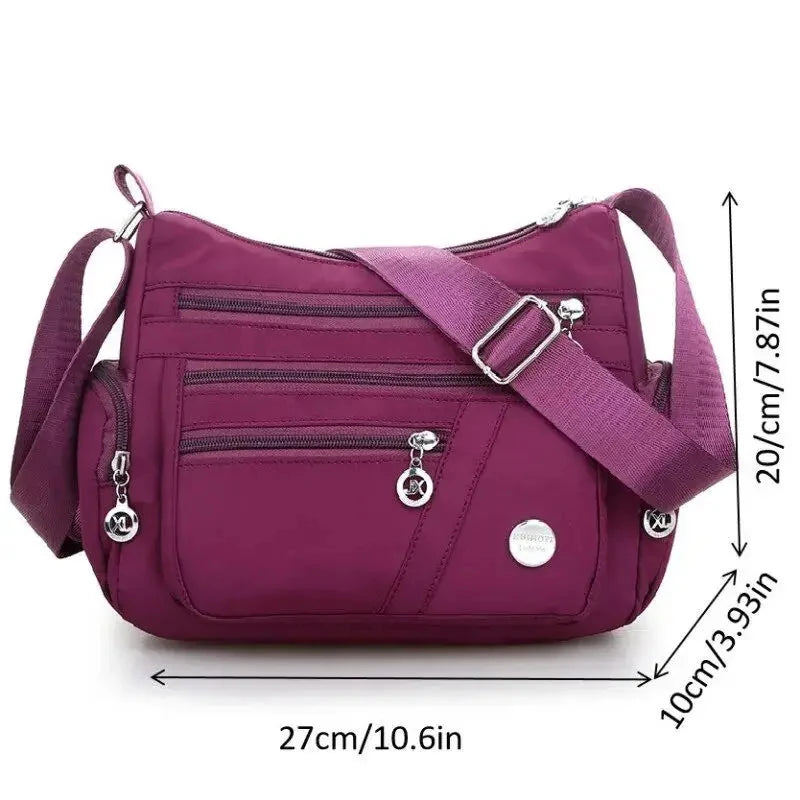 Women Crossbody Bag Waterproof Tote Casual Nylon Purse Handbag RFID Lightweight Messenger Bag