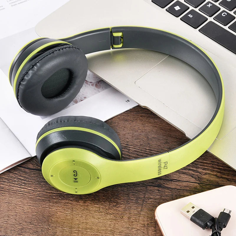 Bluetooth 5.0 Wireless Headphone F With Mic USB Adaptor