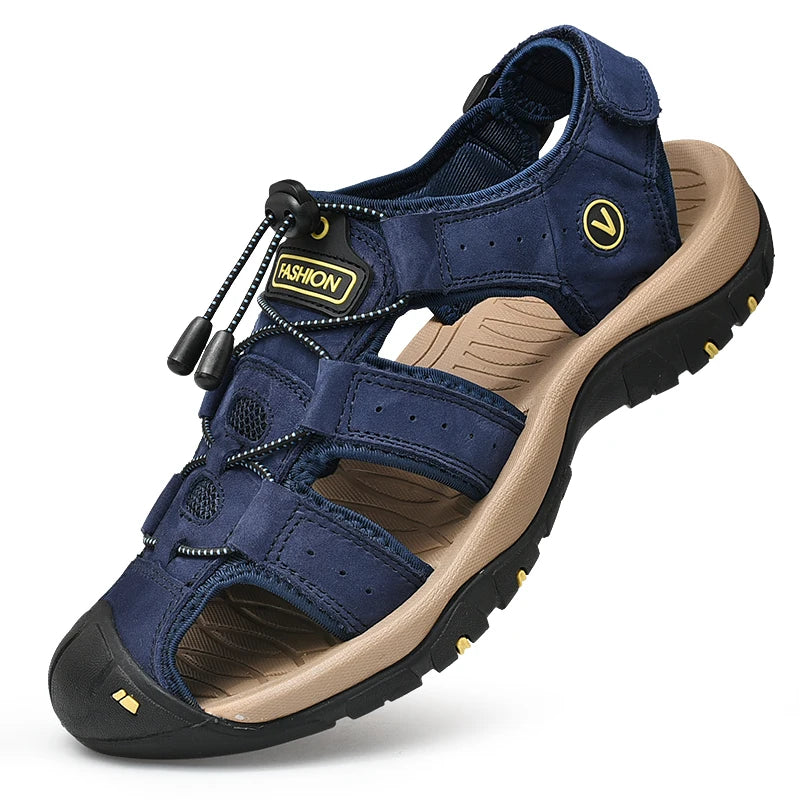 Summer Men Sandals Genuine Leather or Men Beach