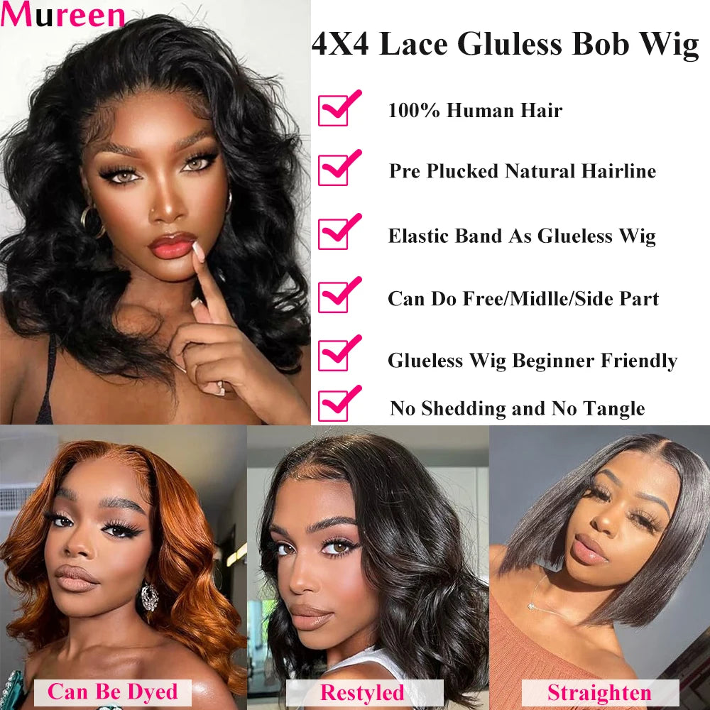 Body Wave Wear And Go Glueless Bob Wigs For Women Readr Natural Wavy