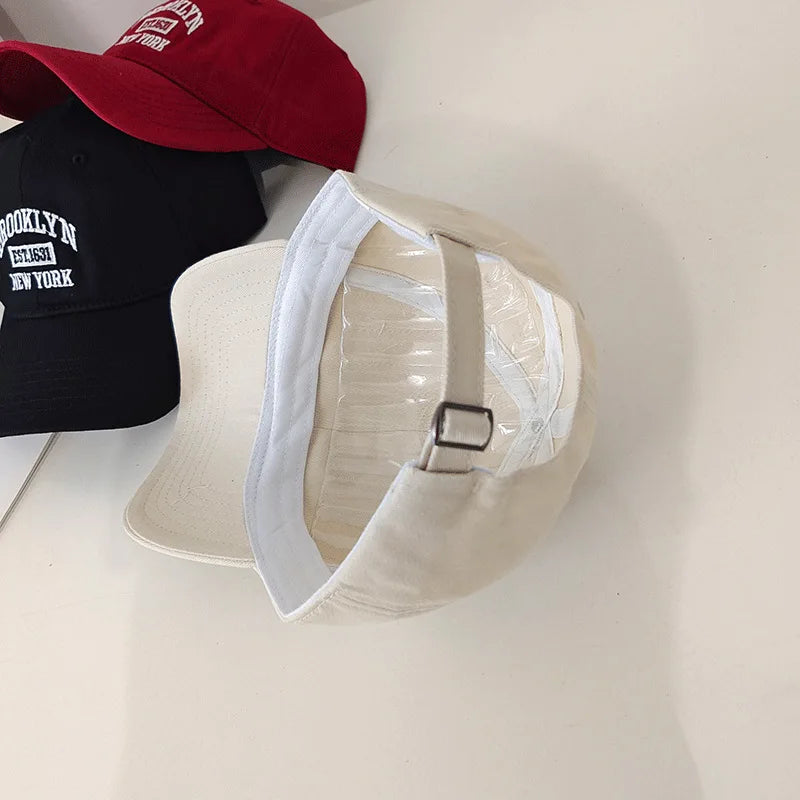 Soft Cotton Letter Embroidered Bd Brim Visor Hats Unisex