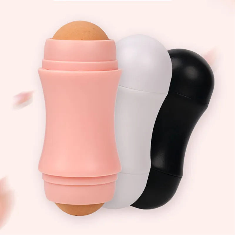 Face Oil Absorbing Roller 2 Balls Skin Care Tool Volcanic Stone