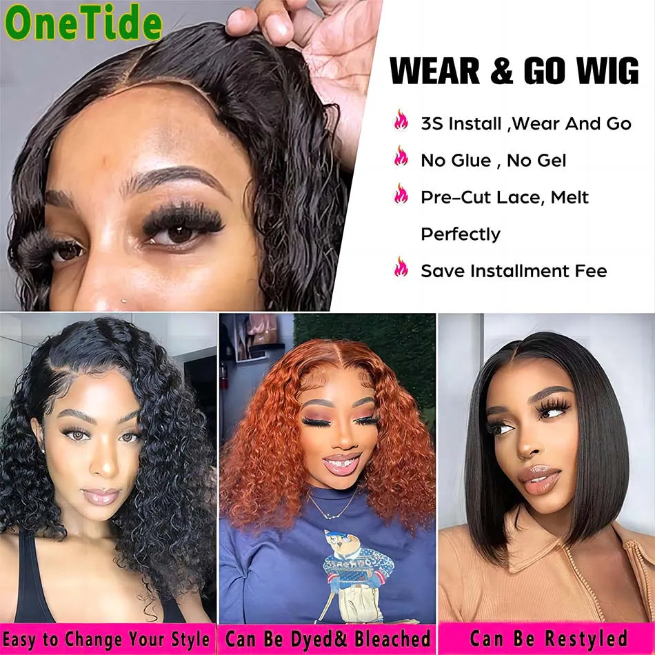 Glueless Wig Human Hair Ready t4x4 Lace Curly Human Hair Wigs for Women