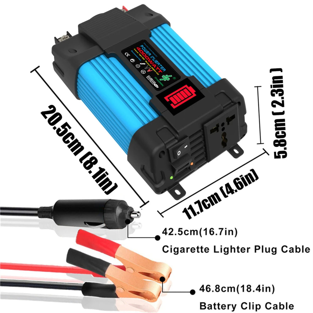 Car Pure Sine Wave Inverter DC 12v To AC 110V/22nverter Dual USB