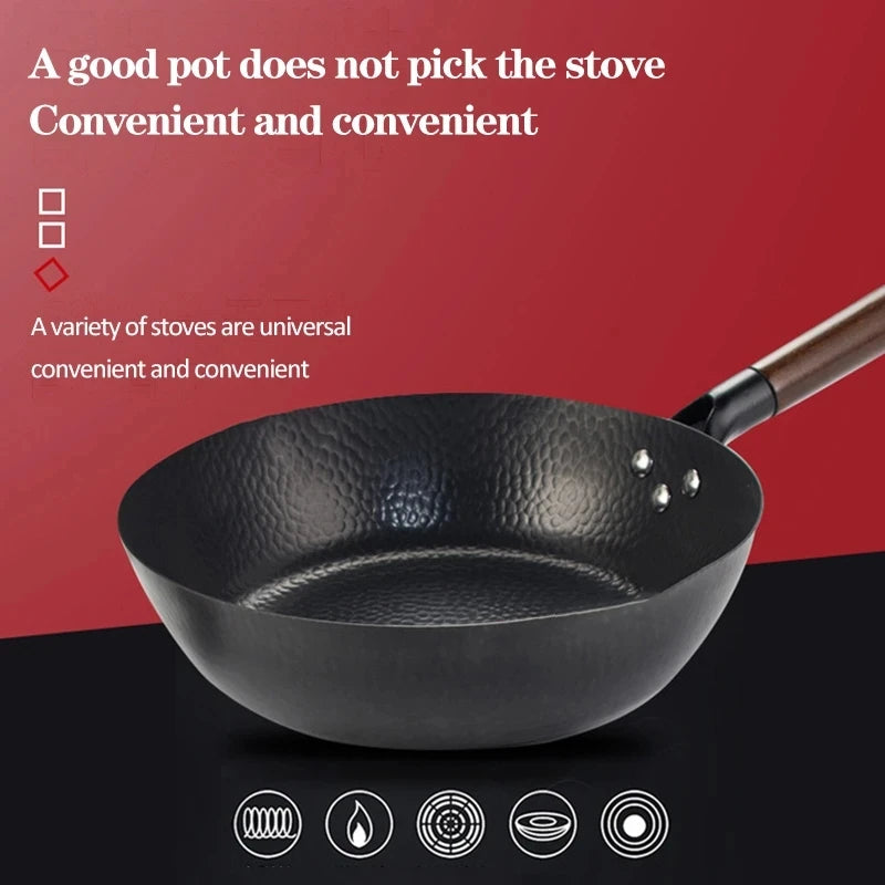 28cm Wok Pan Steak Cooking Pot Non Stic Wok Pan