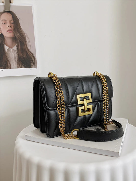 Diamond-Shaped Embossed Fashion Chain For Female