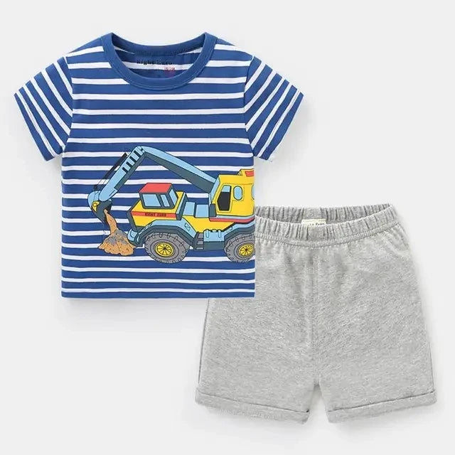 Brand Cotton Baby Sets Leisure Sports Boy T-shirt + Shorts Sets Toddler Clothing Baby Boy Clothes