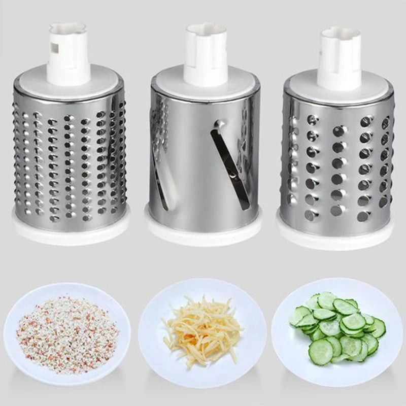 3-in-1 Manual Rotation Vegetable Fruit Slicer Round Cutter Potaeto