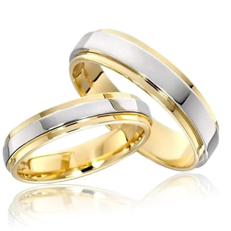 Fashion Simple Stainless Steel Couple Ring Men and Women's