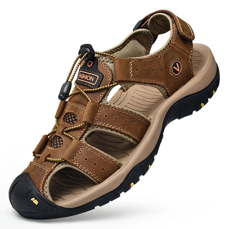 Summer Men Sandals Genuine Leather or Men Beach