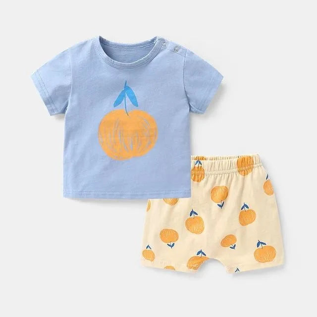 Brand Cotton Baby Sets Leisure Sports Boy T-shirt + Shorts Sets Toddler Clothing Baby Boy Clothes