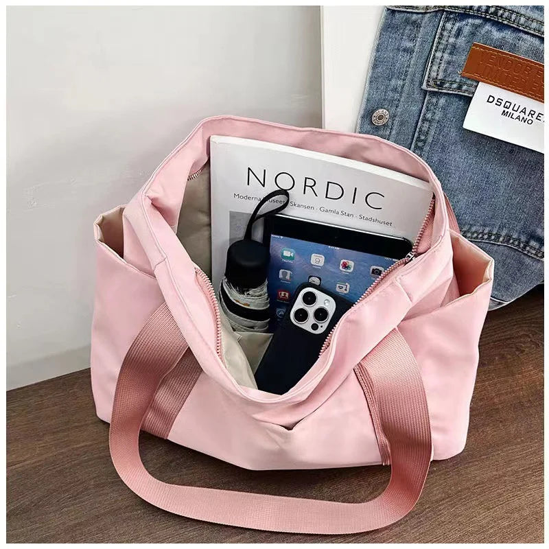 2023 New Women's Bag Solid Color Tote Bag Commuting
