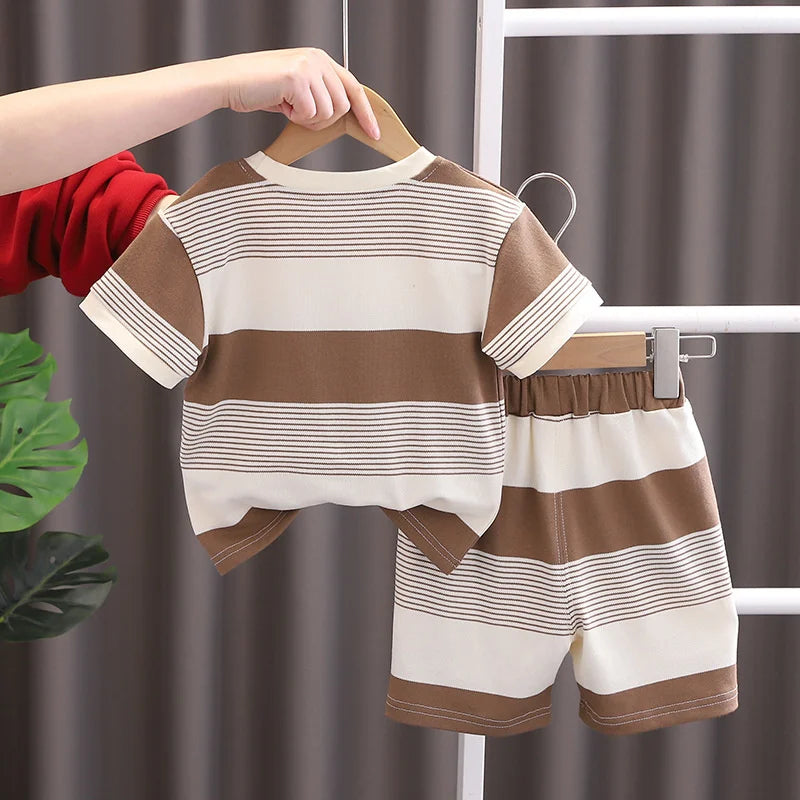 New Summer Baby Girl Clothes Suit Boy Toddler Casual Costume Kids