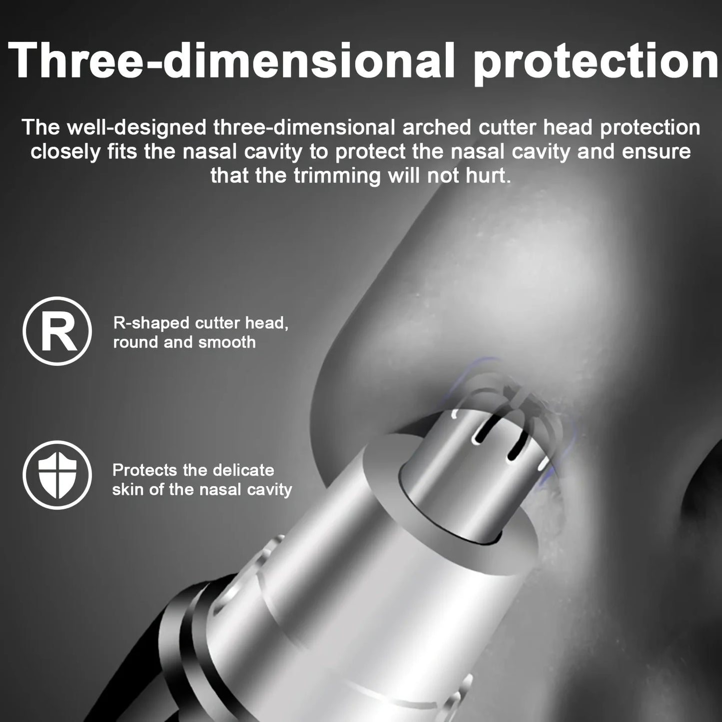 1PC Electric Nose Hair Trimmer Mute Efficient Batter