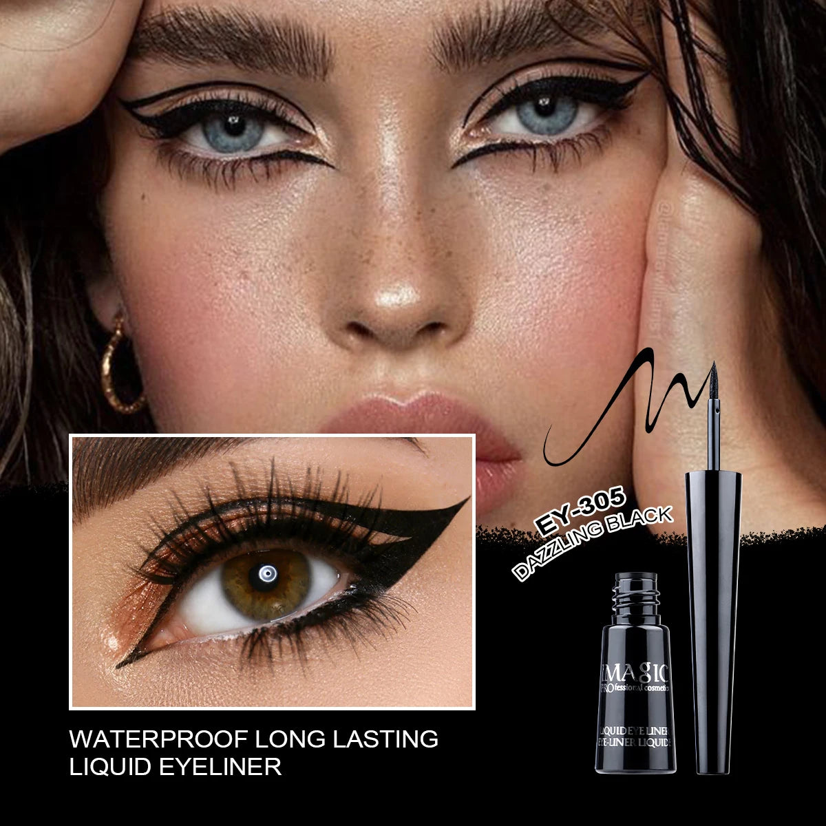 IMAGIC 1PCS Pro Eyeliner Waterproof Liquid Type or Women Beauty