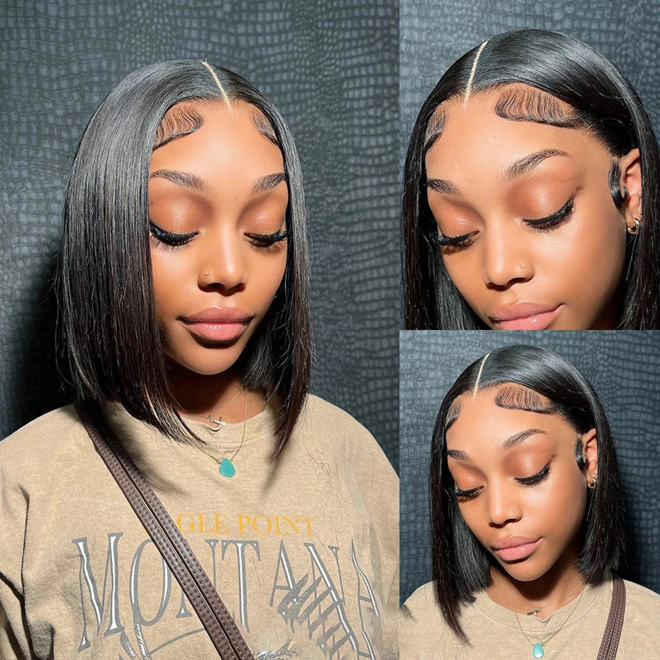 13x5x2 Straight BOB Wigs for Women Pre Plucked