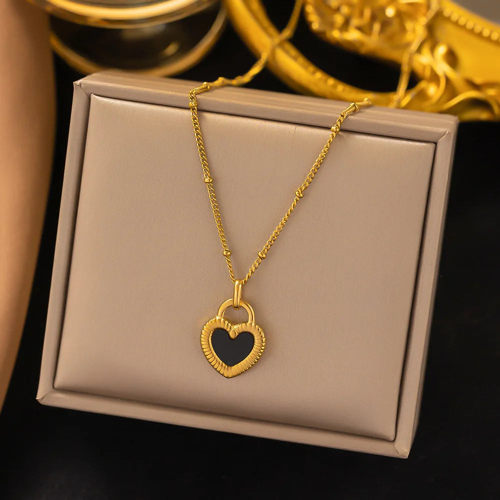 316L Stainless Steel Love Heart Pendant Necklace
