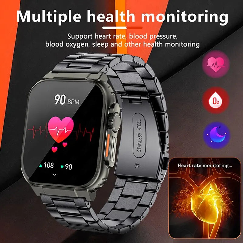 LIGE Bluetooth Call Men Waterproof Local Music