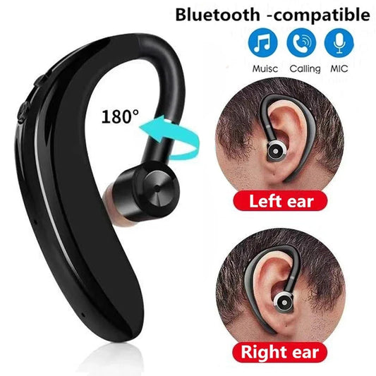 S109 Wireless Bluetooth 5.0 Universal Hook Earphones Sports Business Single Ear Headset Handsfree headphones With Mic Smartphone