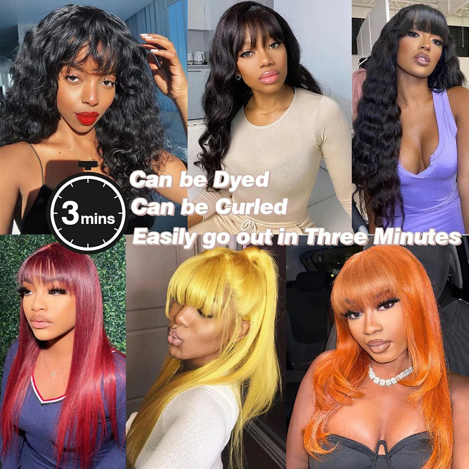Wiggogo 3X1 Middle Part Lace Wig Straight Human Hair Wig